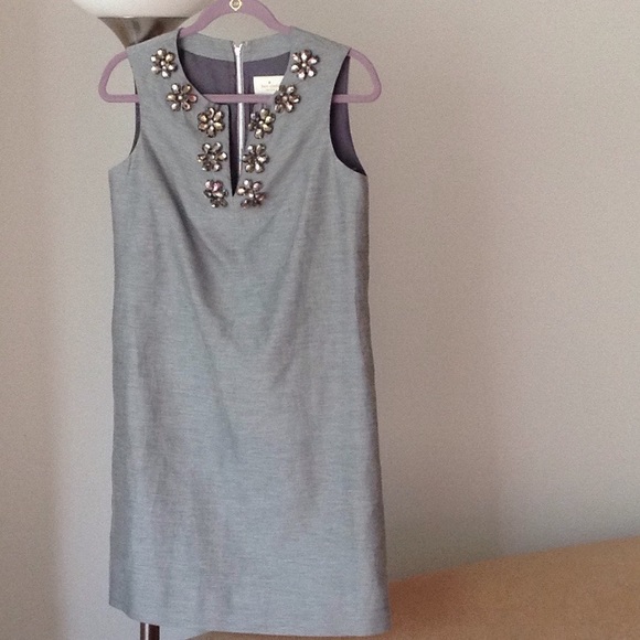 🅰️ Kate Spade - 'Jeweled' Neckline Sheath Dress - Picture 4 of 11